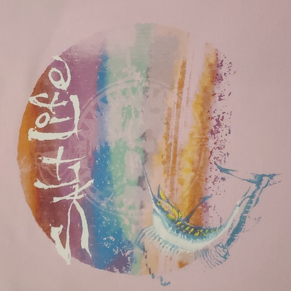 SALT LIFE T-Shirt-Womens Pink Short Sleeve-Front Graphic Fish Ocean-VGUC-Sz M - Picture 5 of 9